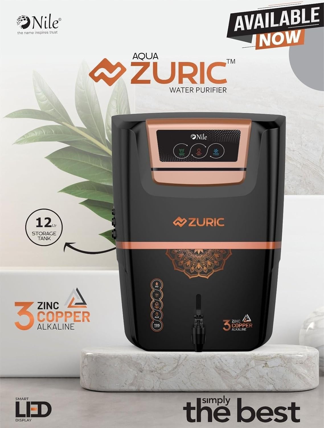 Aqua Zuric RO Purifier – Multi‑Stage Purification with Alkaline, Copper & TDS Control