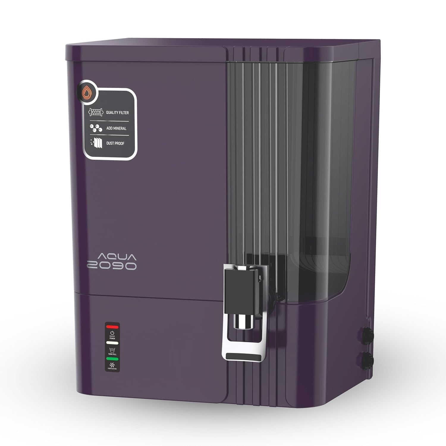 AQUA 2090 RO + Copper Water Purifier with Auto TDS| 10L Storage | Suitable for Borewell & Municipal Water | Wall-Mountable RO System for Home