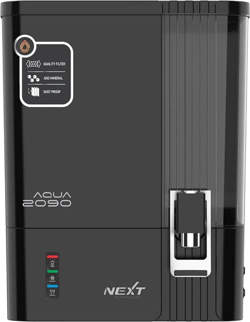 AQUA 2090 RO + Copper Water Purifier with Auto TDS| 10L Storage | Suitable for Borewell & Municipal Water | Wall-Mountable RO System for Home