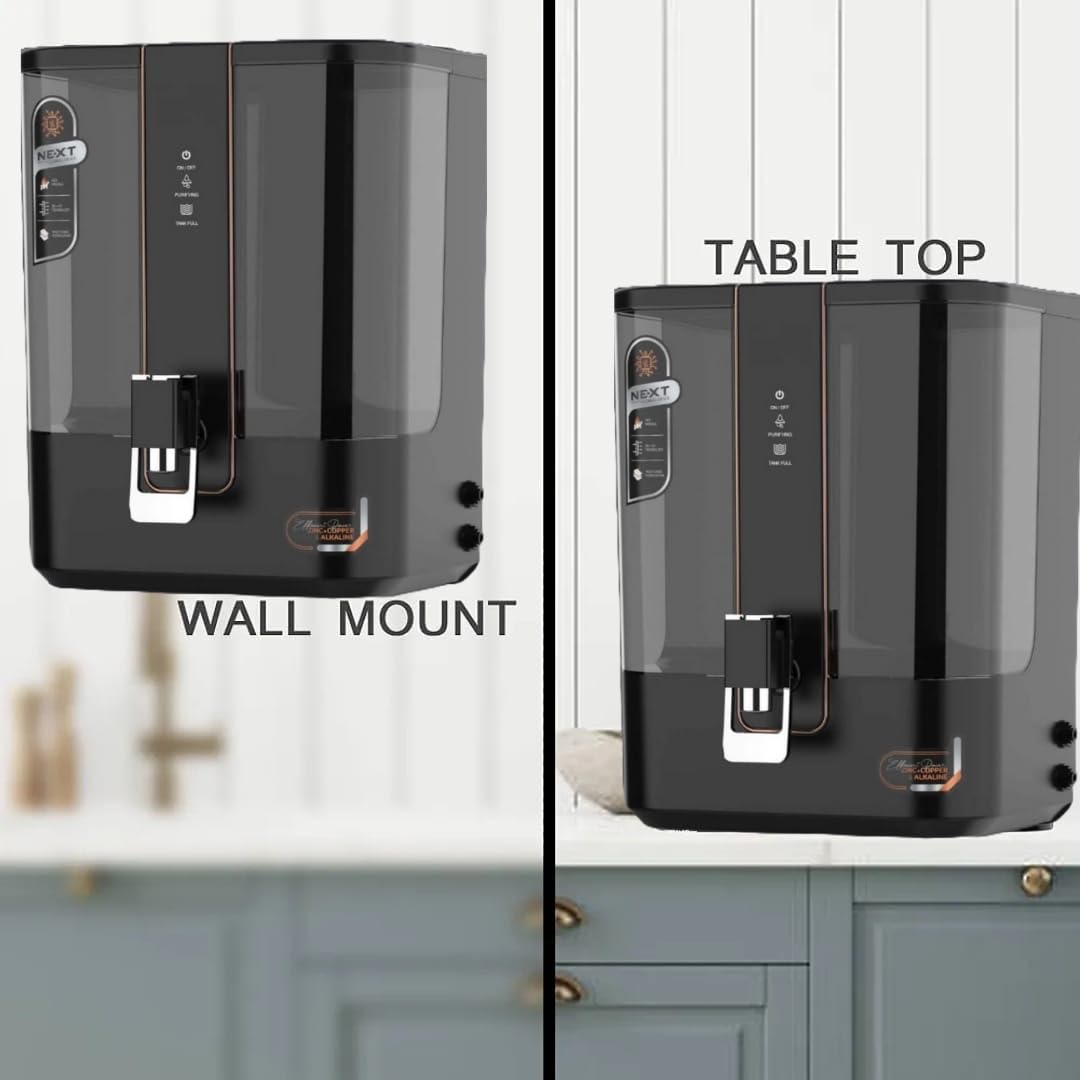 Aqua V5 RO + Copper Water Purifier – Stylish Design with Auto TDS & Advanced pH Balance
