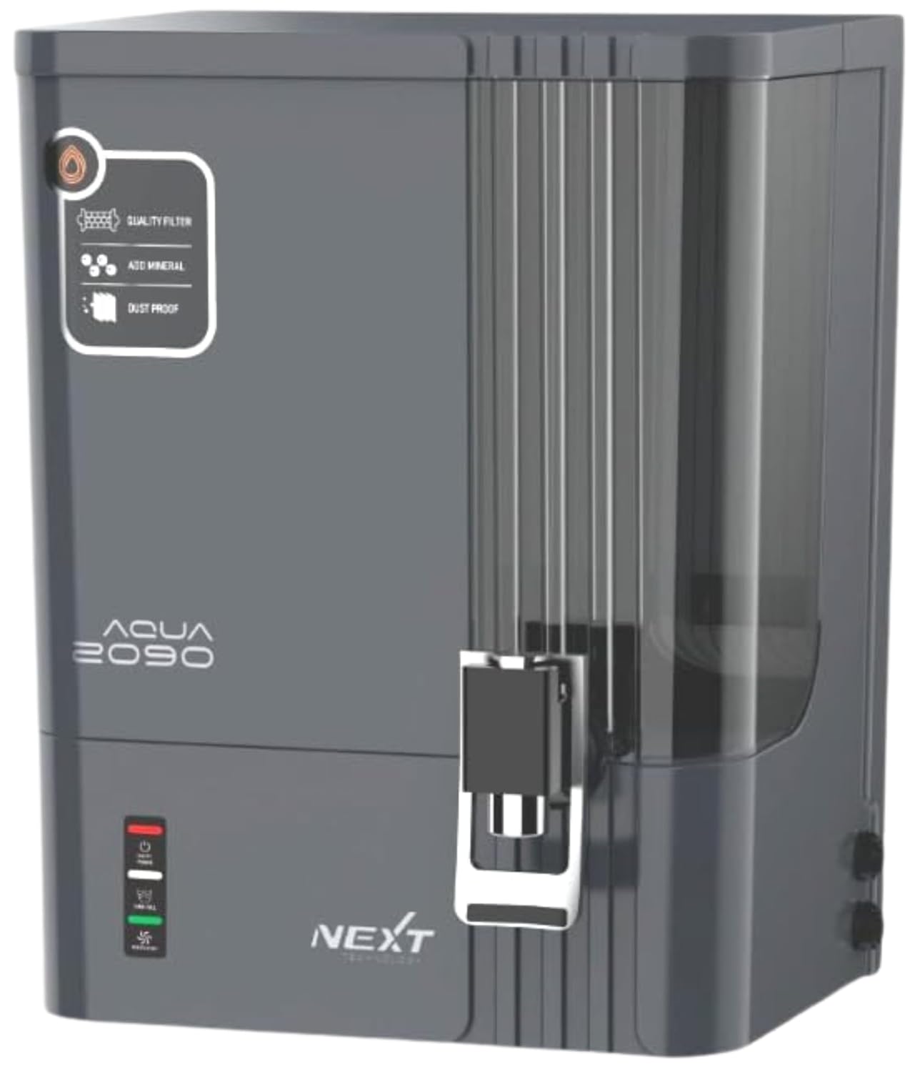 AQUA 2090 RO + Copper Water Purifier with Auto TDS| 10L Storage | Suitable for Borewell & Municipal Water | Wall-Mountable RO System for Home