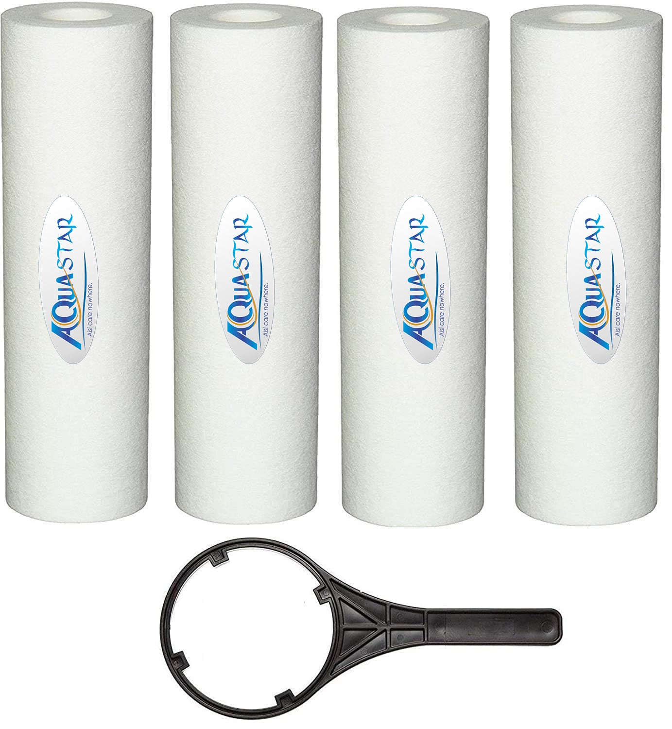 Pre-Filter 1 Year Set (4 Pieces) with Opener | Quarterly Replacement | 100g Heavy Duty Filter for RO Systems