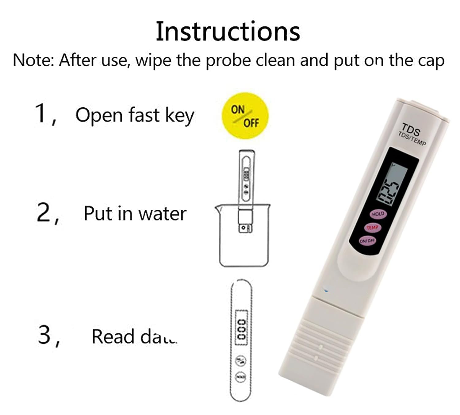 Digital TDS Meter for Water Testing – Portable Pen Type for RO & Drinking Water Quality Check