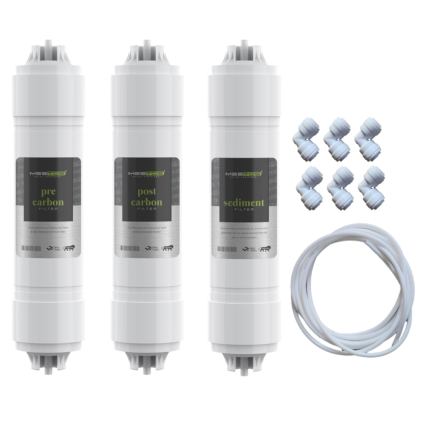 Domestic RO Inline Filter Set | Pre & Post Filters for RO Water Purifiers | Easy Fit Replacement Random Brand