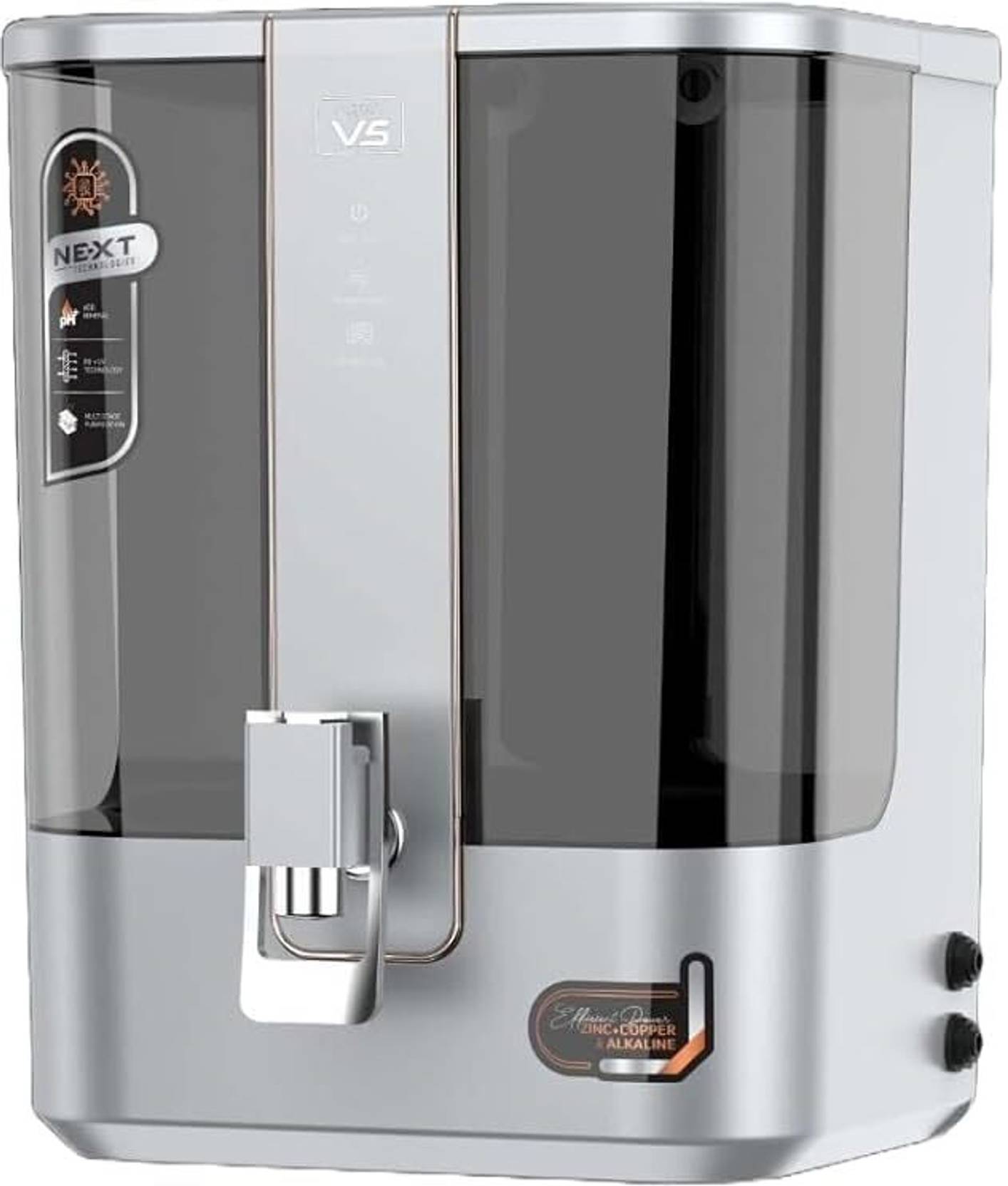 Aqua V5 RO + Copper Water Purifier – Stylish Design with Auto TDS & Advanced pH Balance