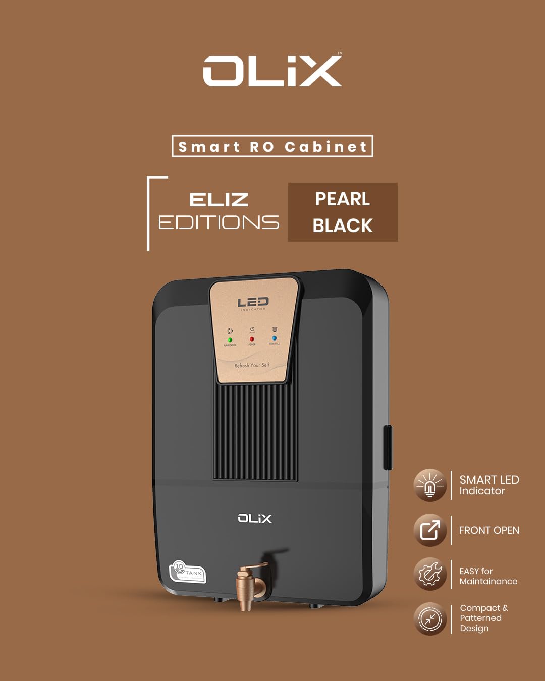 OLIX 15 L RO + UV + UF + Alkaline + Copper Water Purifier  (White) Be the first to Review this product
