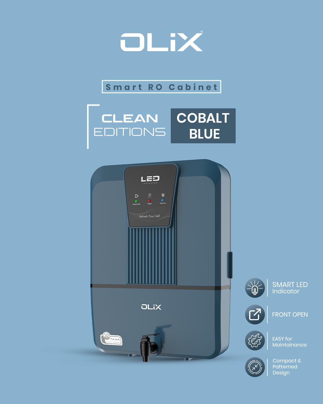 OLIX 15 L RO + UV + UF + Alkaline + Copper Water Purifier  (White) Be the first to Review this product